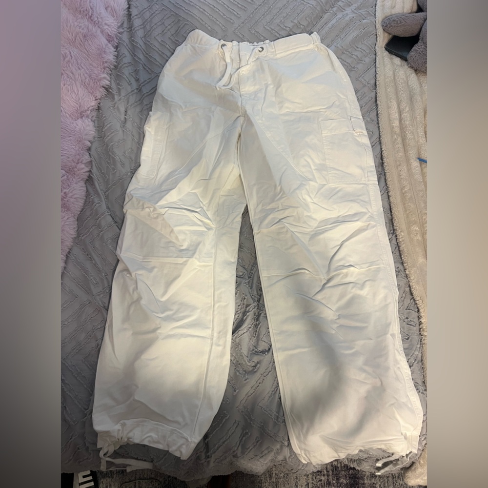 White Cargo Pants